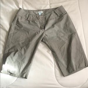 Ladies pinstripe knee length shorts